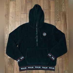 Young & Reckless - Half Zip Sherpa Hoodie - Medium